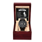 To My Amazing Dad-Black Chronograph Watch-Gift From Son