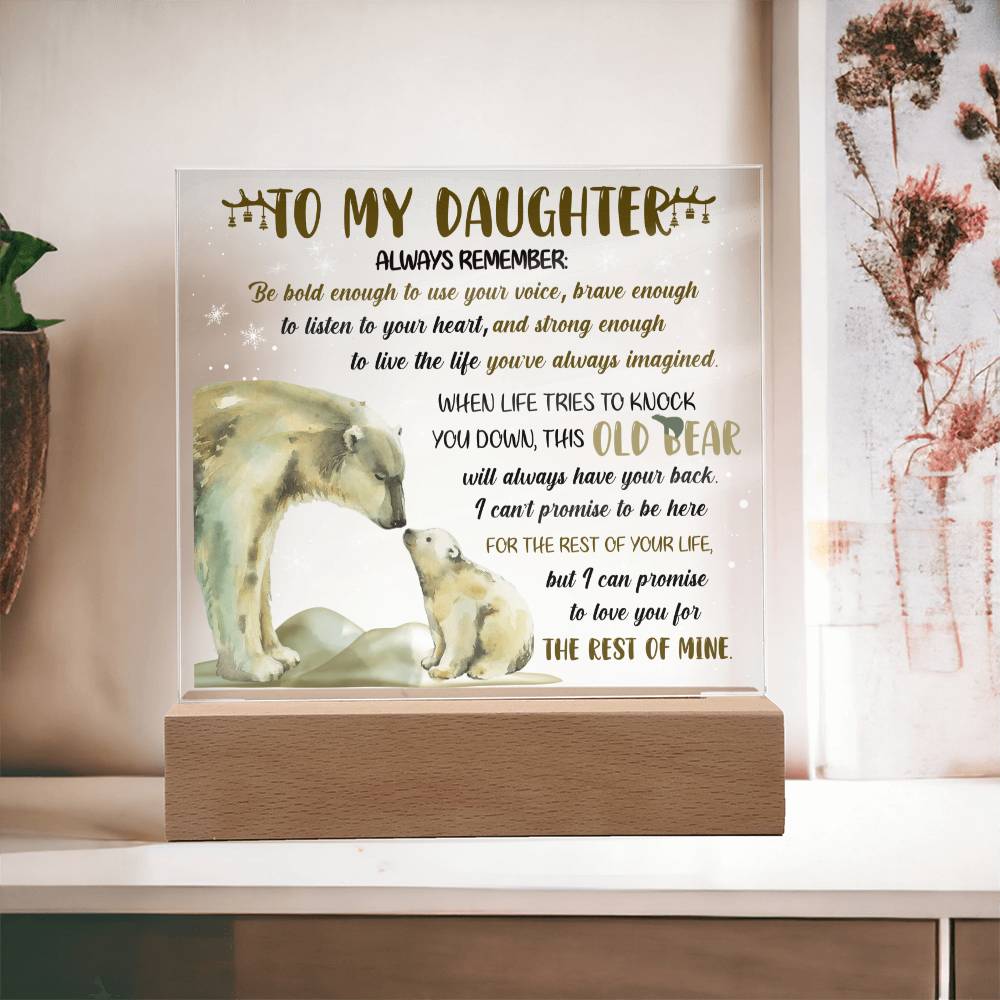 To My Daughter-Old Bear-Acrylic LED Light
