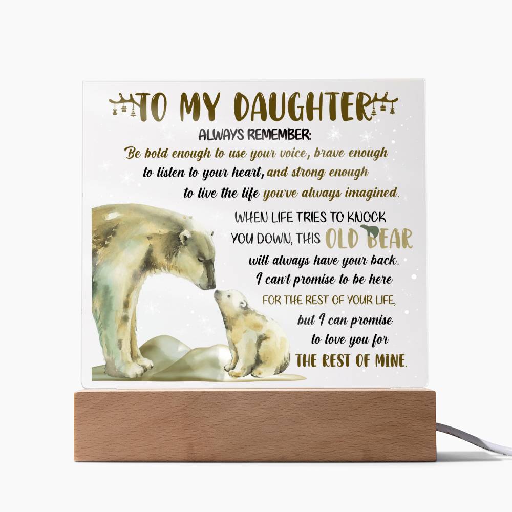 To My Daughter-Old Bear-Acrylic LED Light