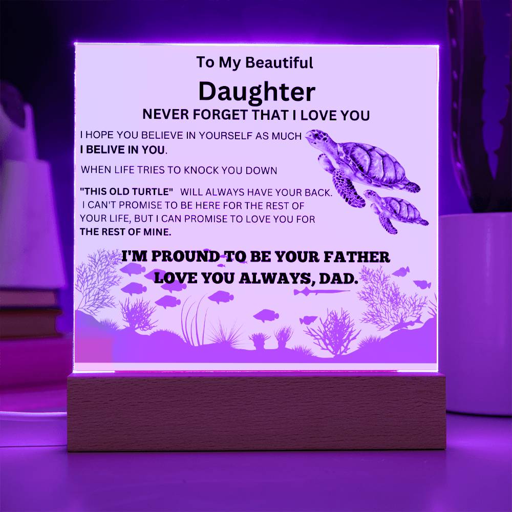 Square Acrylic Plaque - Gift for Daughter