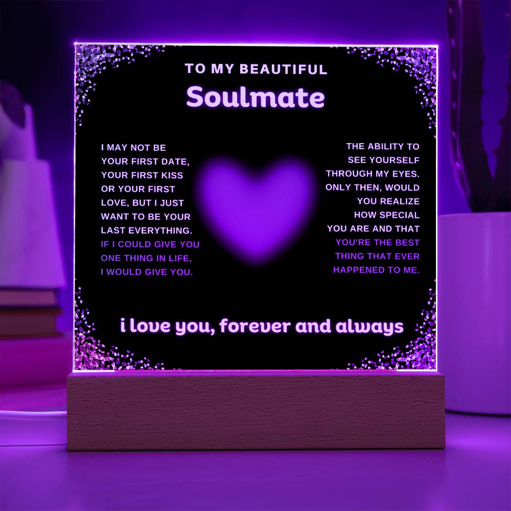 LED Light Square Acrylic Plaque for Your Soulmate – Ariya Jewelry