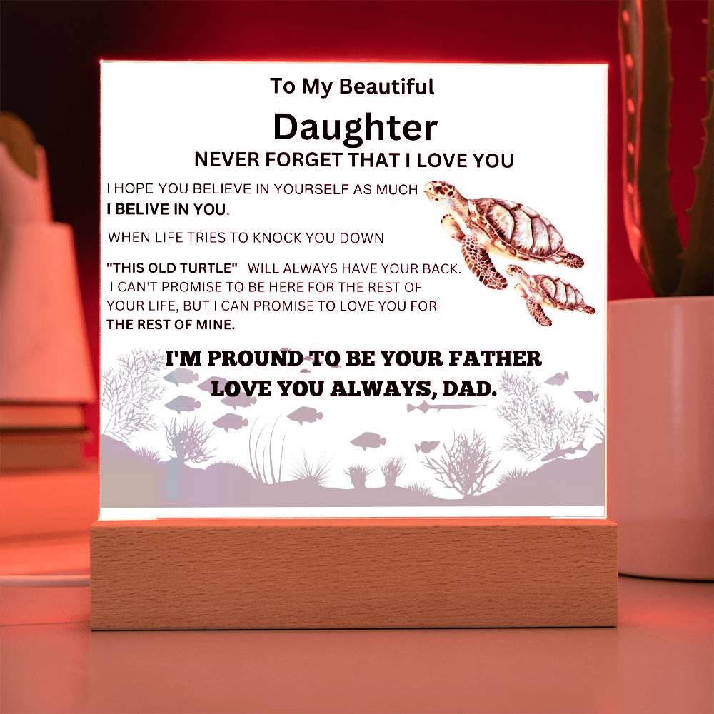 Square Acrylic Plaque - Gift for Daughter