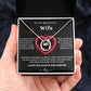 To My Beautiful Wife-Lucky In Love Necklace-Gift For Wife From Husband