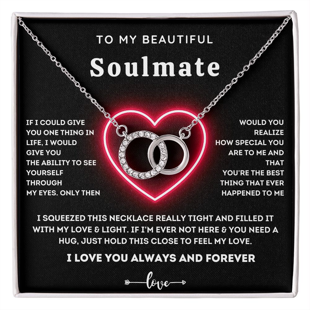To My Beautiful Soulmate-Perfect Pair Necklace-Gift For Wife From Husband