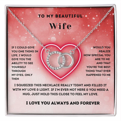 To My Beautiful Wife-Perfect Pair Necklace-Gift For Wife From Husband