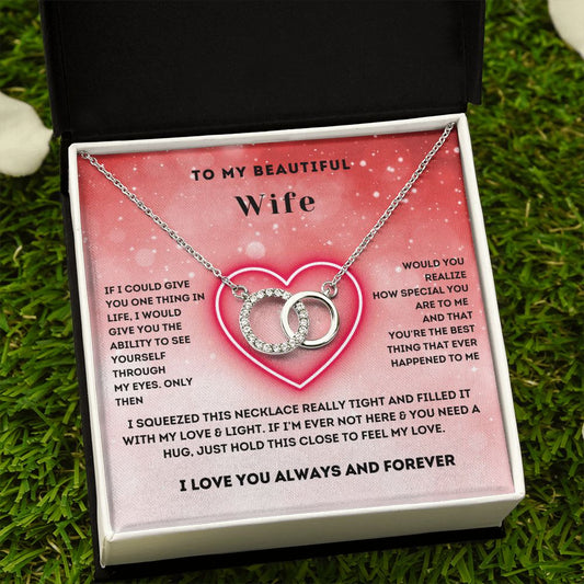 To My Beautiful Wife-Perfect Pair Necklace-Gift For Wife From Husband