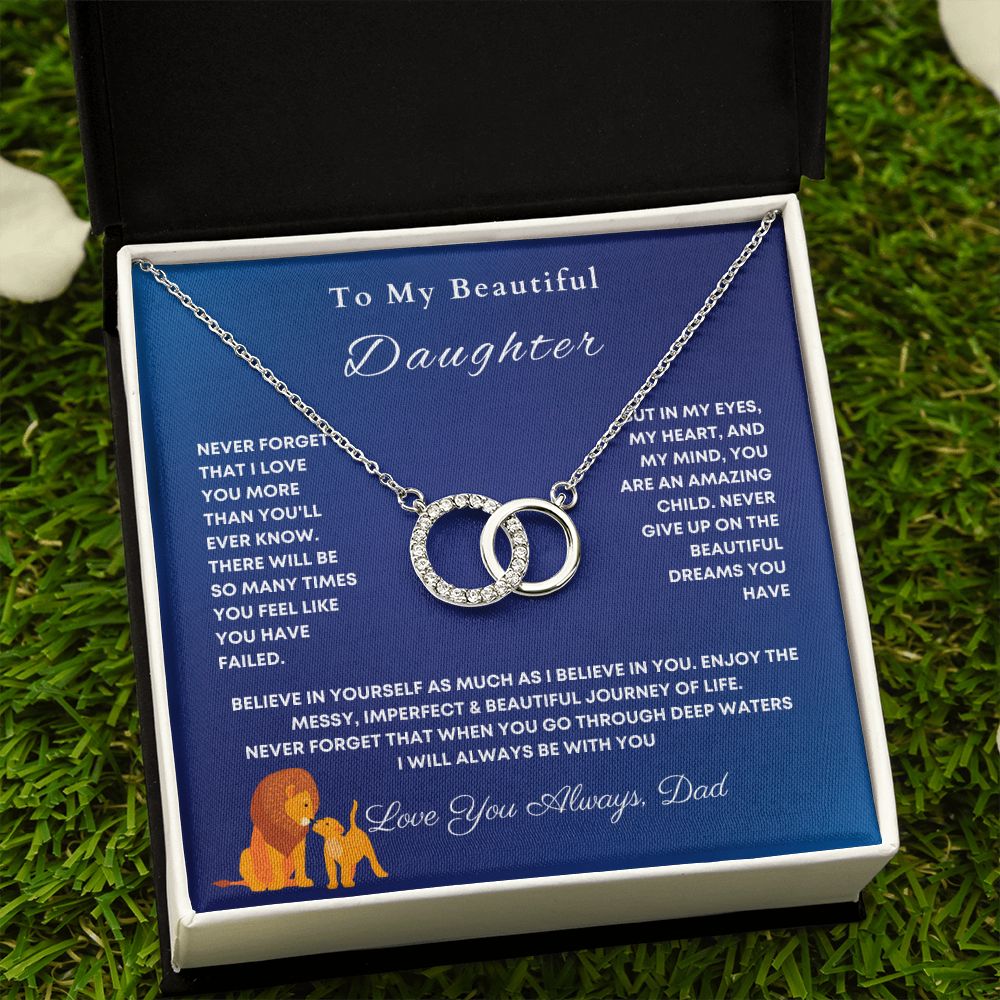 EFYTAL Connected Ring Necklace • mother & daughter jewelry gift - EFYTAL  Jewelry