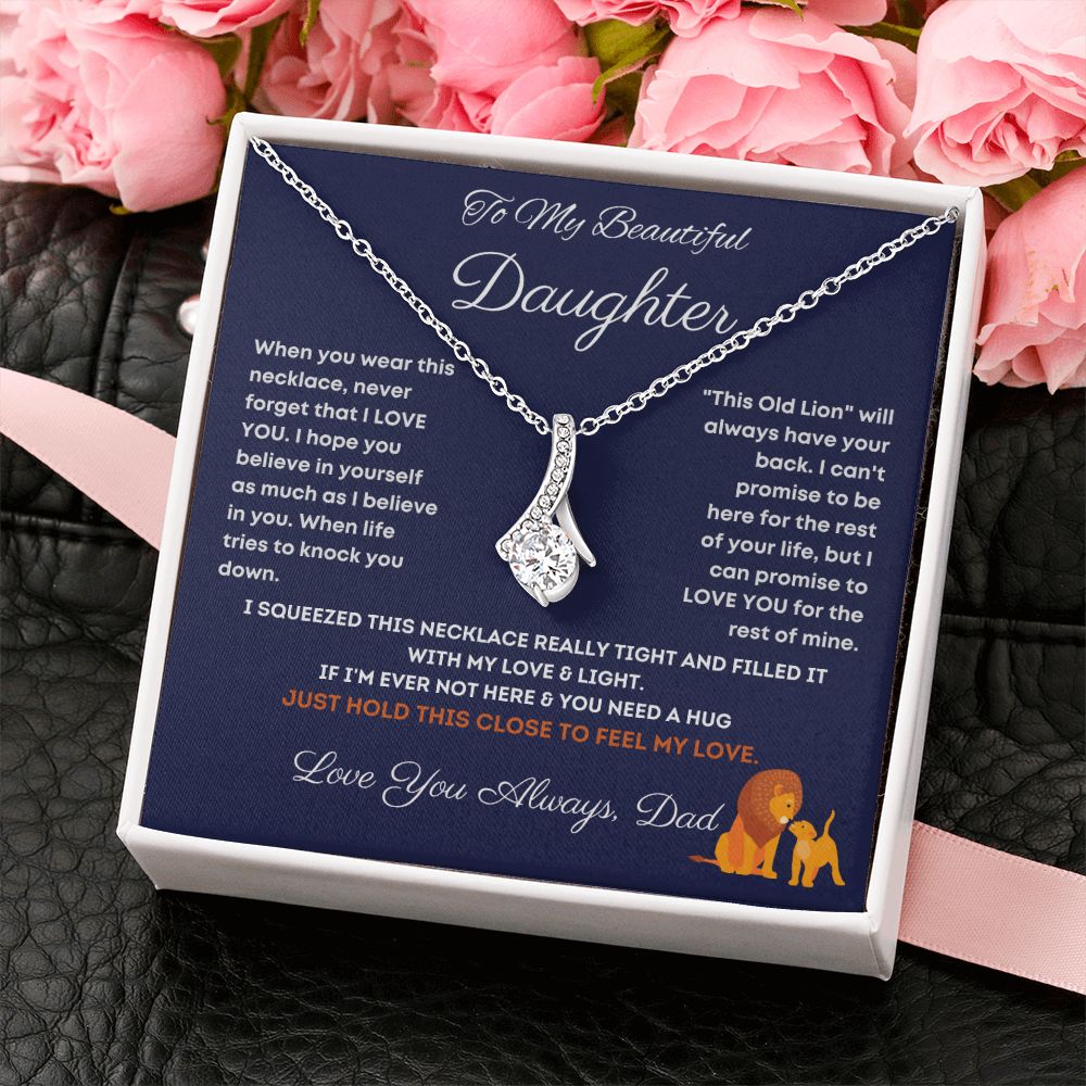 To My Beautiful Daughter-Alluring Beauty Necklace-Gift For Daughter From Dad