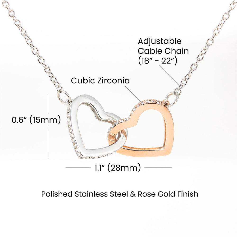 Nilu's Collection Double Intertwined Heart Pendant For Women and Girls
