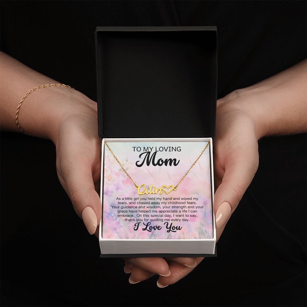 To My Mom- Personalized Jewelry Gold Name Necklace