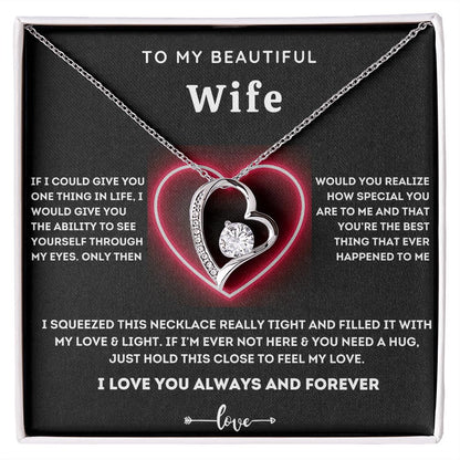 To My Beautiful Wife-Forever Love Necklace-Gift For Wife From Husband
